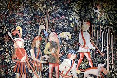 New York Cloisters 52 017 Unicorn Tapestries - The Hunters Enter the Woods - Netherlands 1495-1505